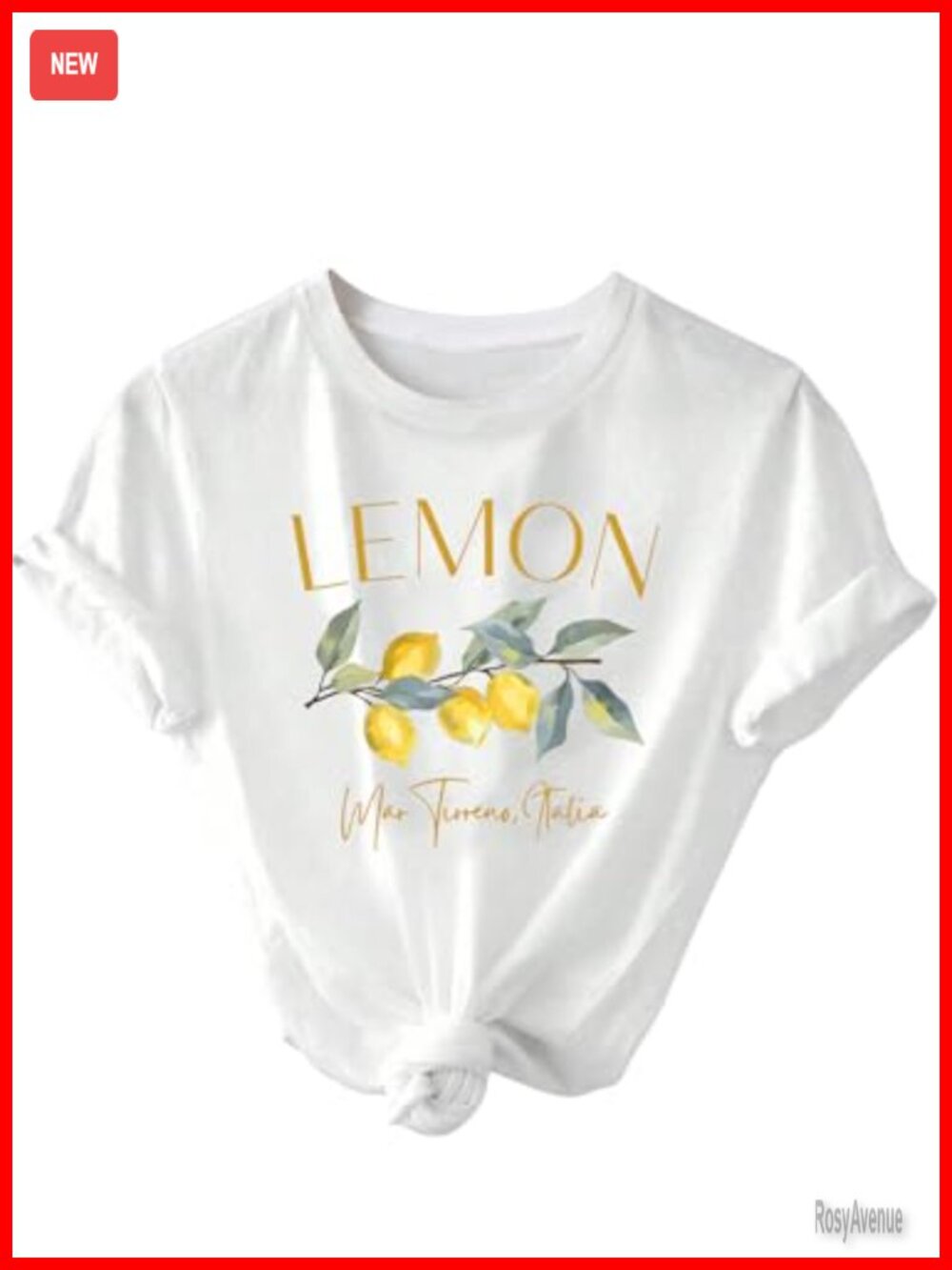 Women's Lemon Graphic Tee Short Sleeve Crew Neck Soft